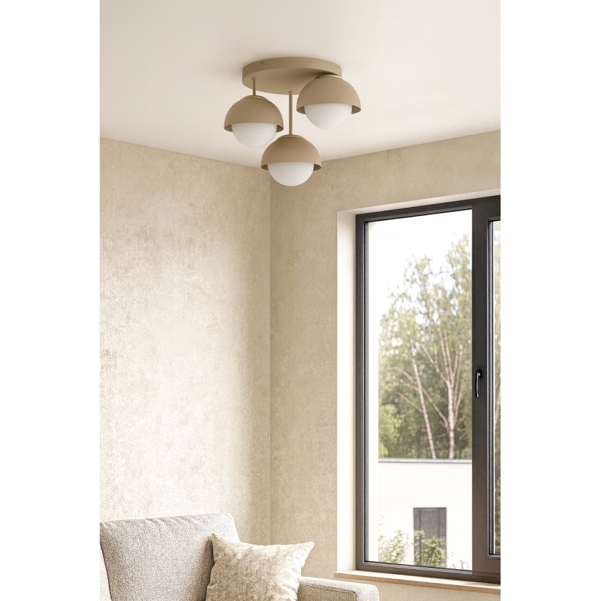 Brilagi - Přisazený lustr COSMO 3xE27/60W/230V béžová/zlatá