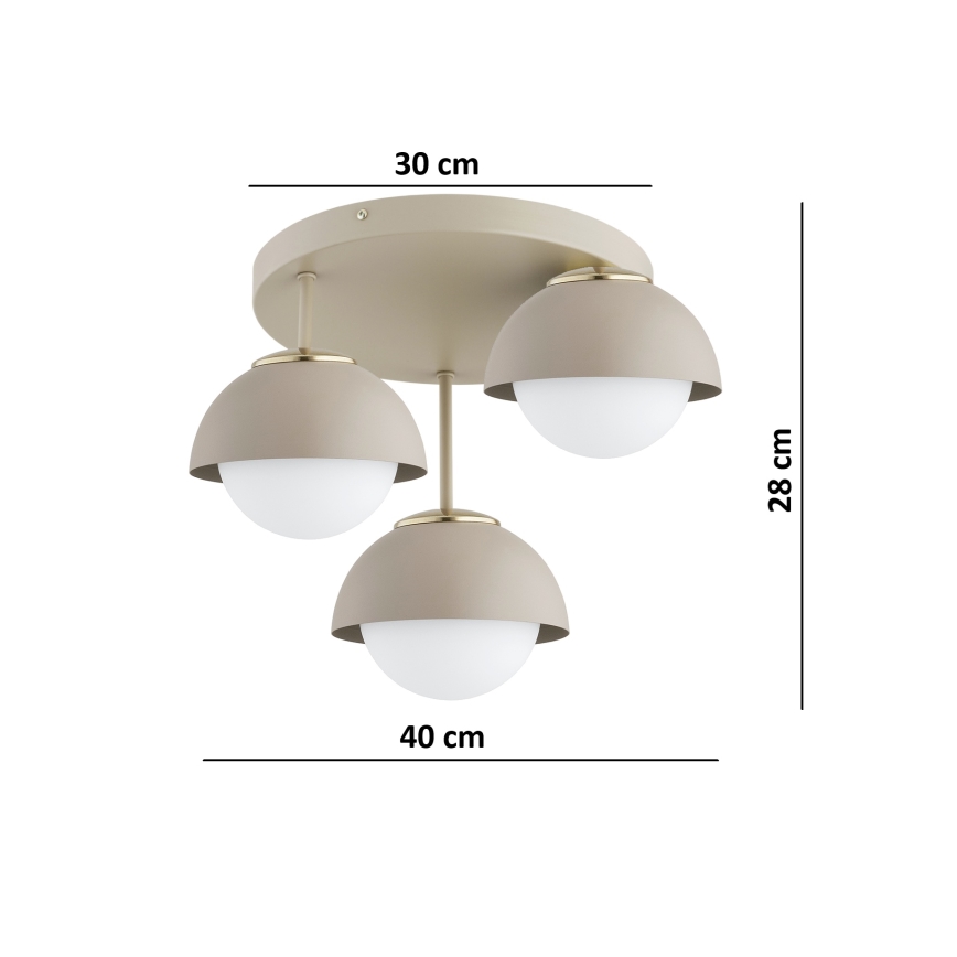 Brilagi - Přisazený lustr COSMO 3xE27/60W/230V béžová/zlatá