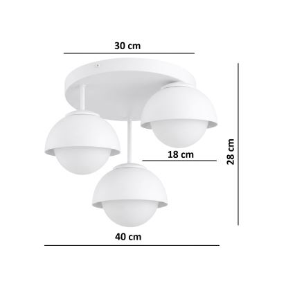 BRILAGI - Přisazený lustr COSMO 3xE27/60W/230V bílá/zlatá