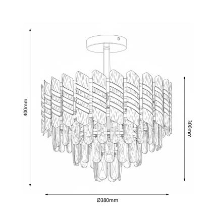 Brilagi - Přisazený lustr CRISTAL 5xE14/40W/230V pr. 38 cm