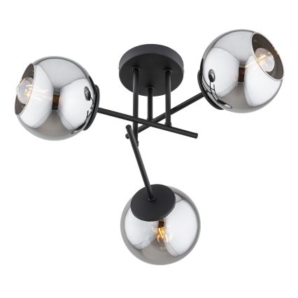BRILAGI - Přisazený lustr DIOR 3xE27/60W/230V černá/kouřová šedá