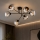 Brilagi - Přisazený lustr DIOR 6xE27/60W/230V černá/kouřová šedá