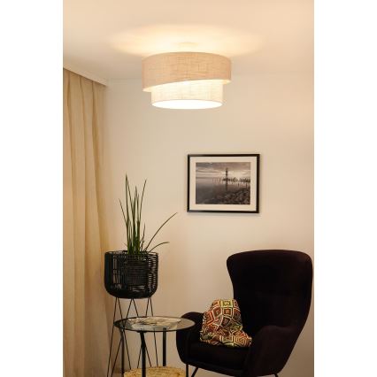 Brilagi - Přisazený lustr DOVER SHINE 1xE27/15W/230V pr. 50 cm šedá/krémová