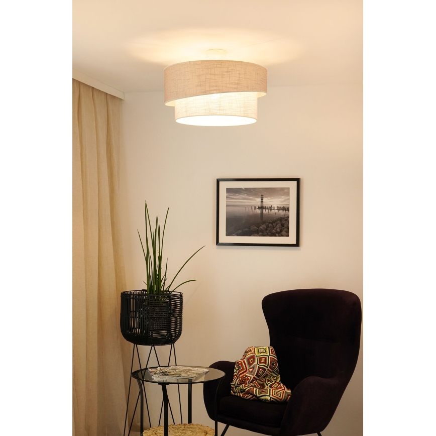 Brilagi - Přisazený lustr DOVER SHINE 1xE27/15W/230V pr. 50 cm šedá/krémová