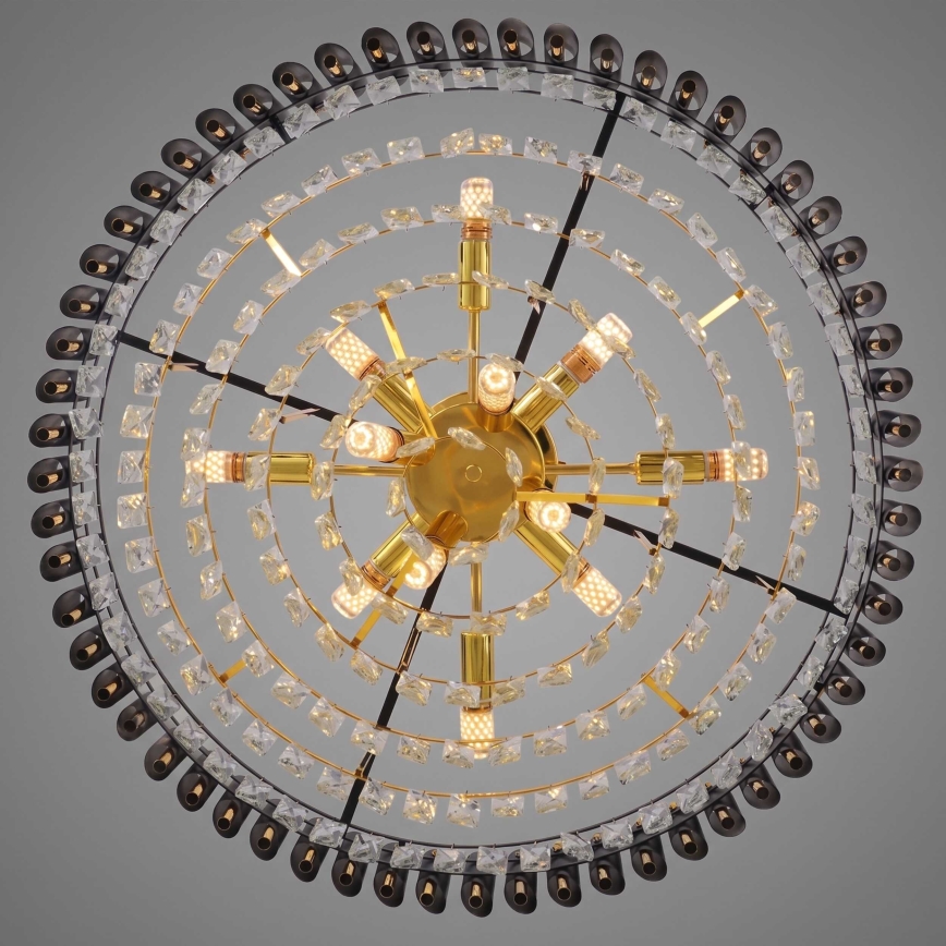 BRILAGI - Přisazený lustr ECLIPSE 12xE14/10W/230V pr. 78 cm zlatá/černá