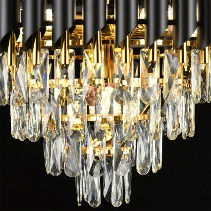 Brilagi - Přisazený lustr ECLIPSE 7xE14/10W/230V pr. 48 cm černá/zlatá