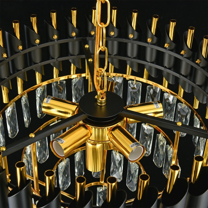 Brilagi - Přisazený lustr ECLIPSE 7xE14/10W/230V pr. 48 cm černá/zlatá