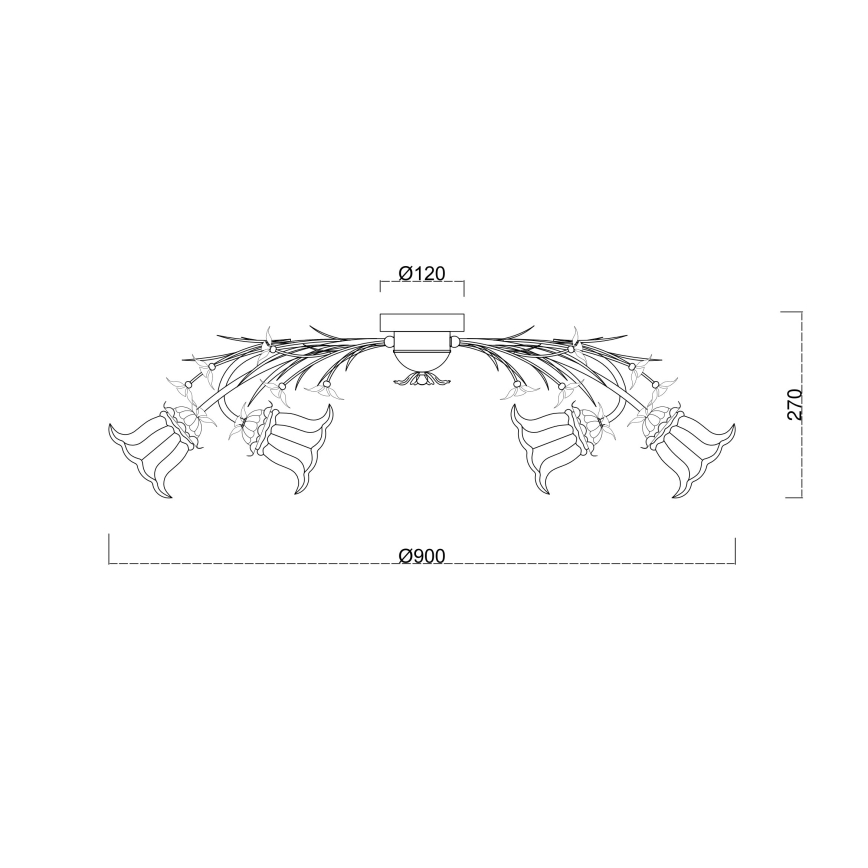 Brilagi - Přisazený lustr FLORA 6xE14/60W/230V