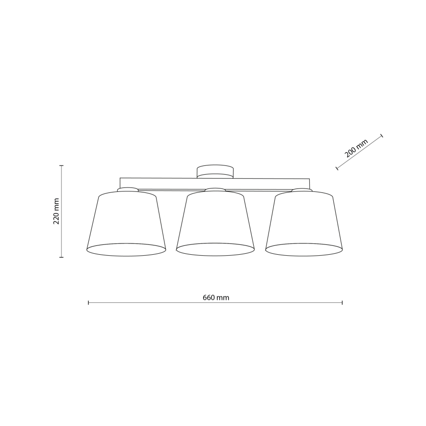 Brilagi - Přisazený lustr LATTE 3xE27/15W/230V borovice/béžová
