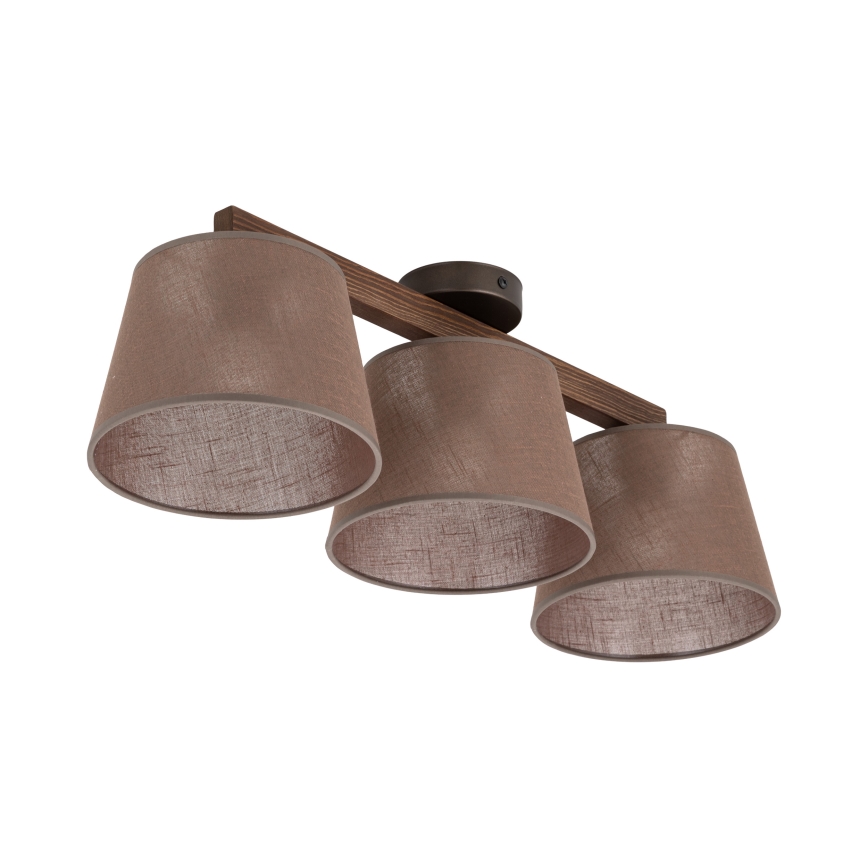 Brilagi - Přisazený lustr LATTE 3xE27/15W/230V borovice/hnědá