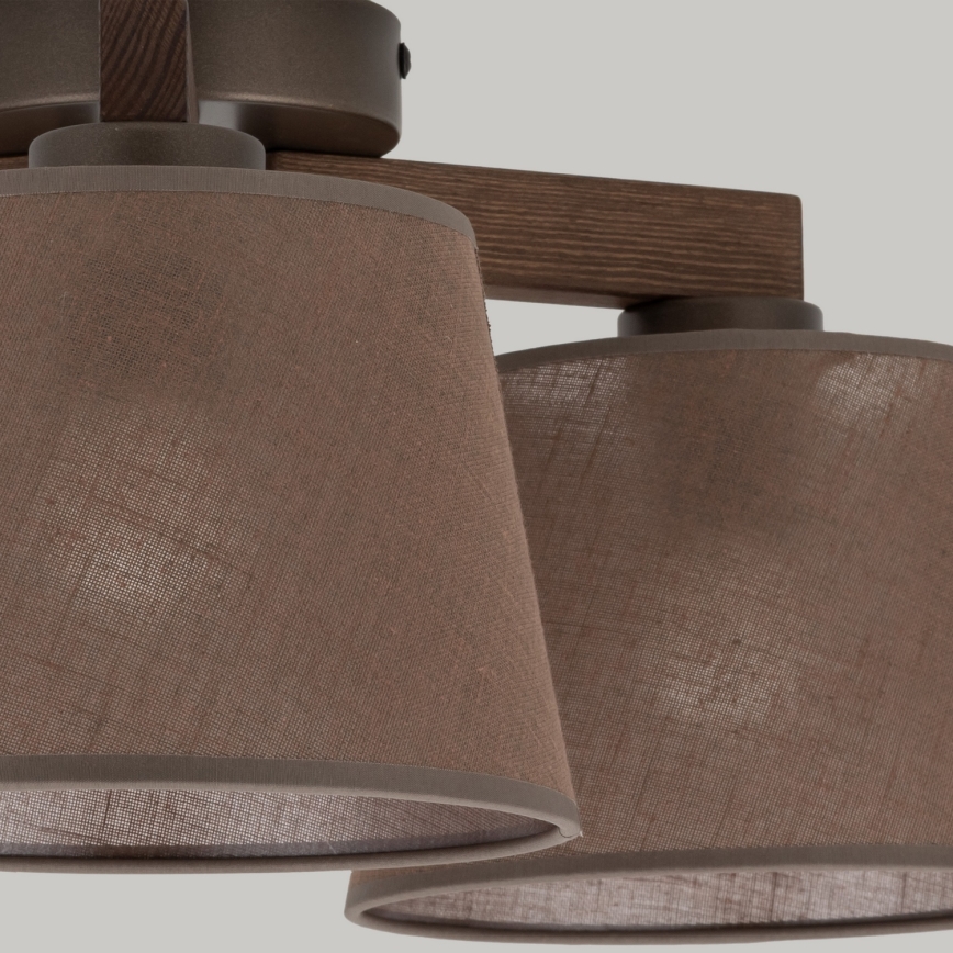 Brilagi - Přisazený lustr LATTE 3xE27/15W/230V borovice/hnědá