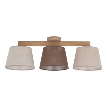 Brilagi - Přisazený lustr LATTE 3xE27/15W/230V borovice/mix