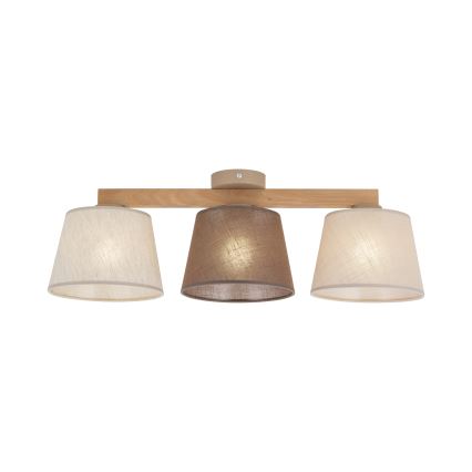 Brilagi - Přisazený lustr LATTE 3xE27/15W/230V borovice/mix