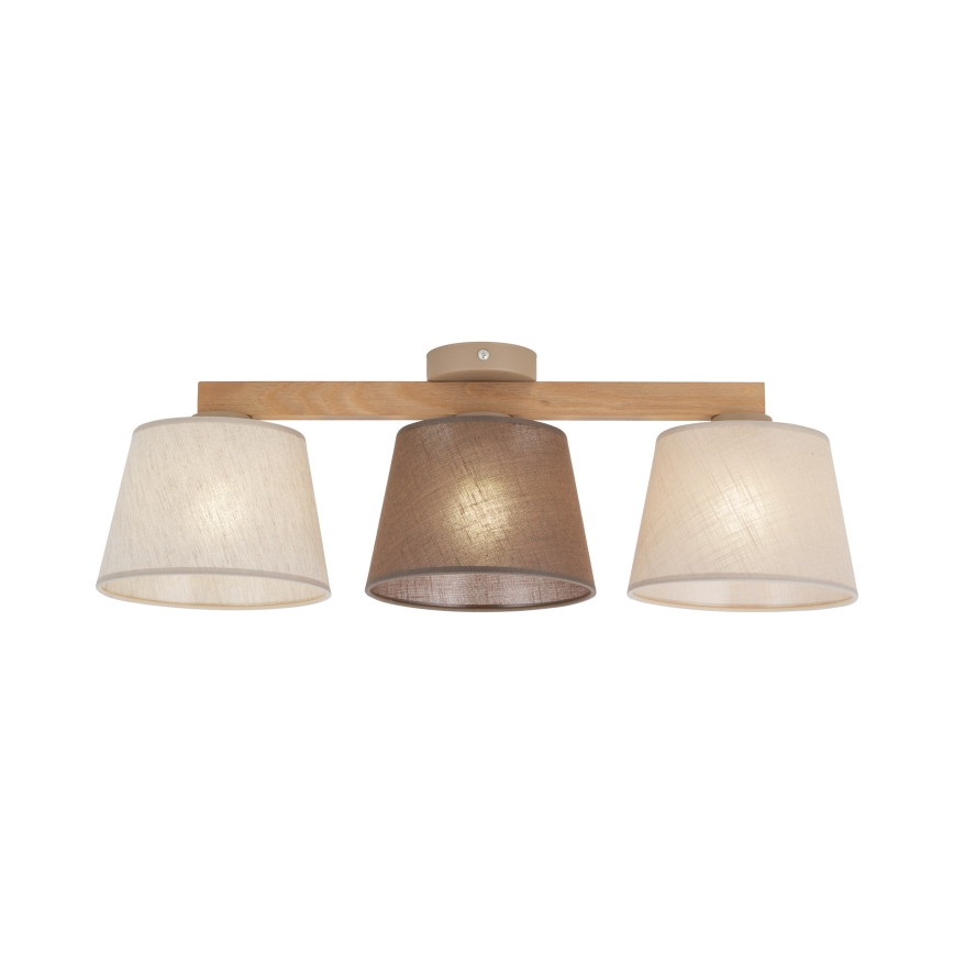 Brilagi - Přisazený lustr LATTE 3xE27/15W/230V borovice/mix