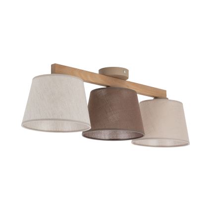 Brilagi - Přisazený lustr LATTE 3xE27/15W/230V borovice/mix