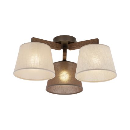 Brilagi - Přisazený lustr LATTE 3xE27/15W/230V borovice/mix