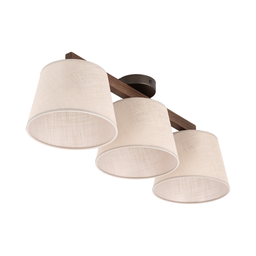 Brilagi - Přisazený lustr LATTE 3xE27/60W/230V borovice/béžová