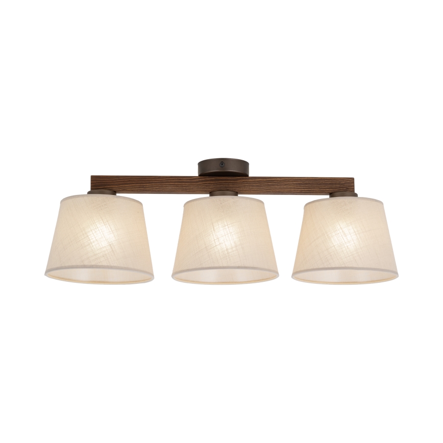Brilagi - Přisazený lustr LATTE 3xE27/60W/230V borovice/béžová
