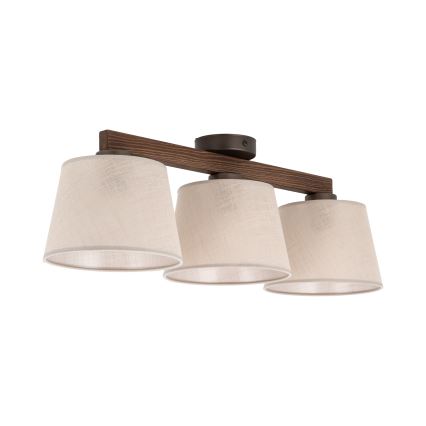 Brilagi - Přisazený lustr LATTE 3xE27/60W/230V borovice/béžová