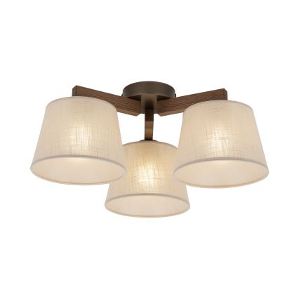 Brilagi - Přisazený lustr LATTE 3xE27/60W/230V borovice/béžová
