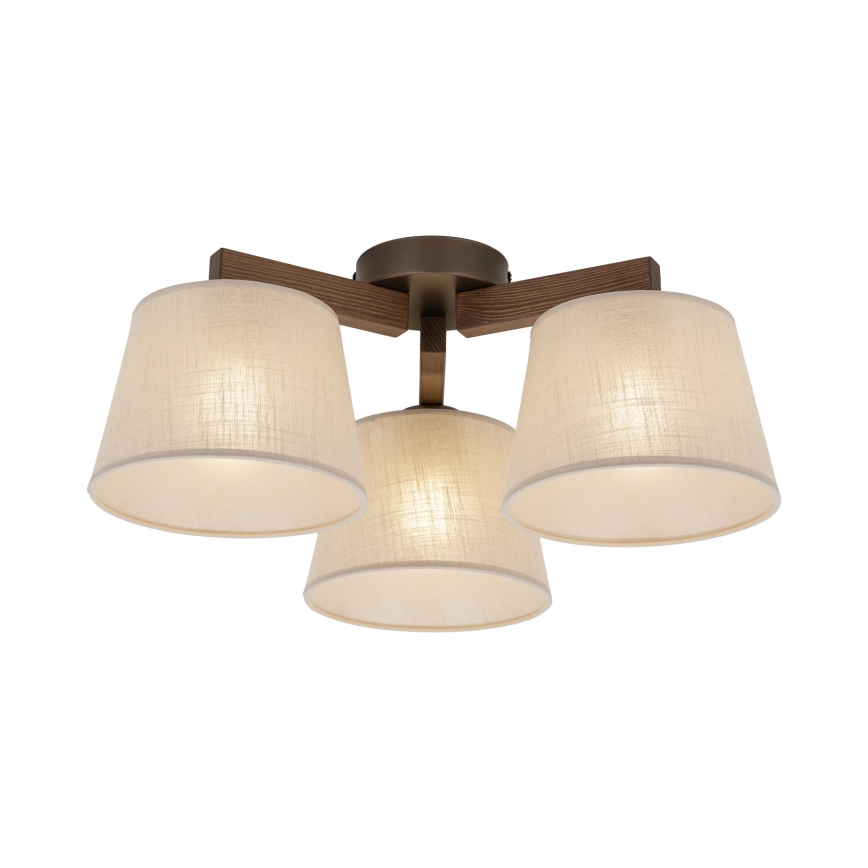 Brilagi - Přisazený lustr LATTE 3xE27/60W/230V borovice/béžová