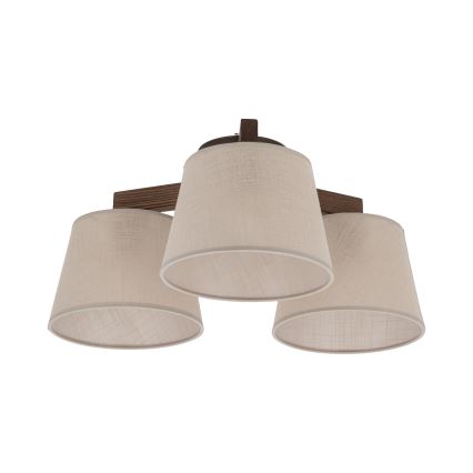 Brilagi - Přisazený lustr LATTE 3xE27/60W/230V borovice/béžová