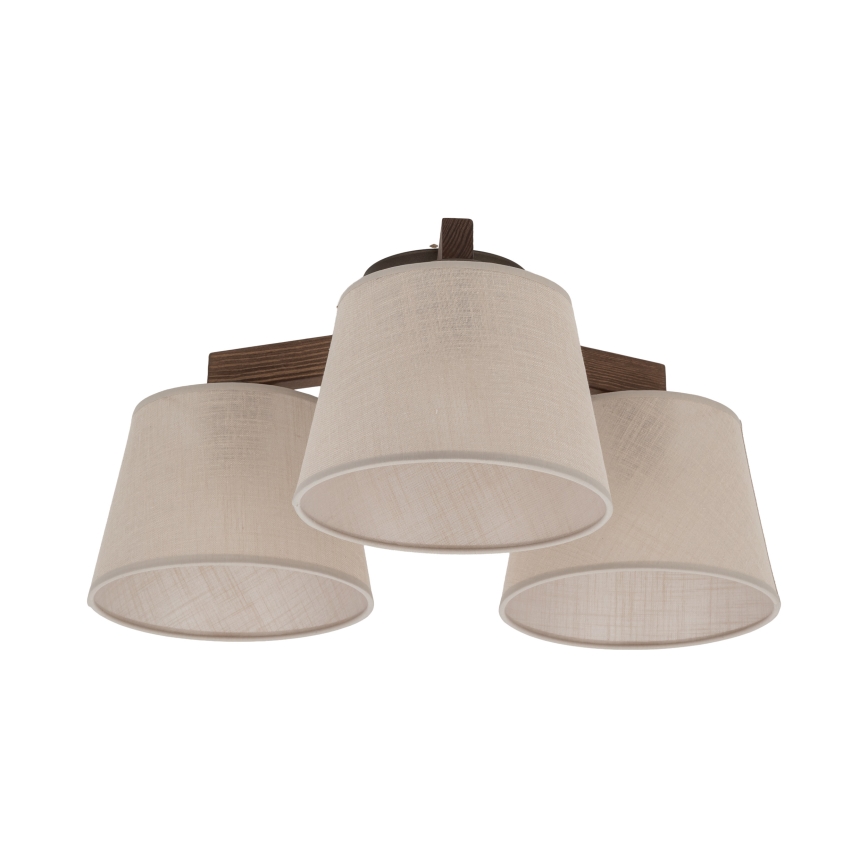 Brilagi - Přisazený lustr LATTE 3xE27/60W/230V borovice/béžová