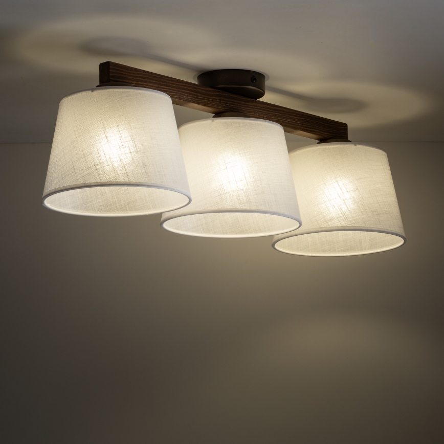Brilagi - Přisazený lustr LATTE 3xE27/60W/230V borovice/bílá
