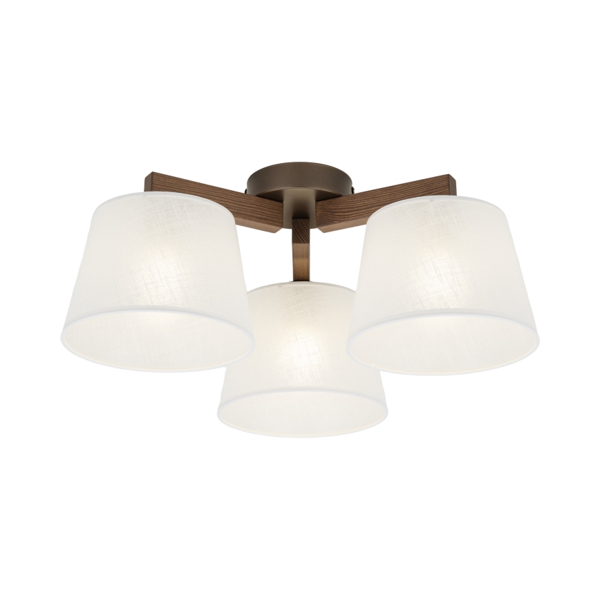Brilagi - Přisazený lustr LATTE 3xE27/60W/230V borovice/bílá