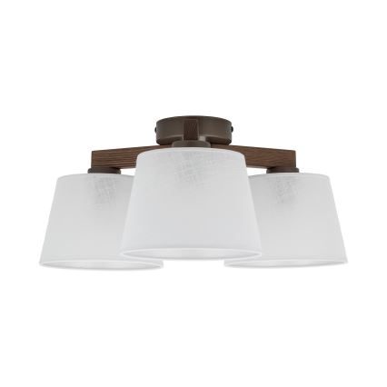 Brilagi - Přisazený lustr LATTE 3xE27/60W/230V borovice/bílá