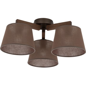 Brilagi - Přisazený lustr LATTE 3xE27/60W/230V borovice/hnědá
