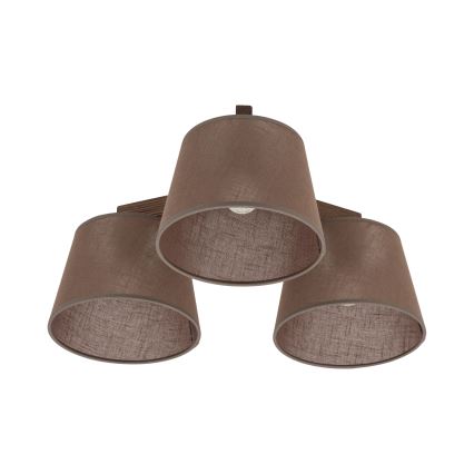 Brilagi - Přisazený lustr LATTE 3xE27/60W/230V borovice/hnědá