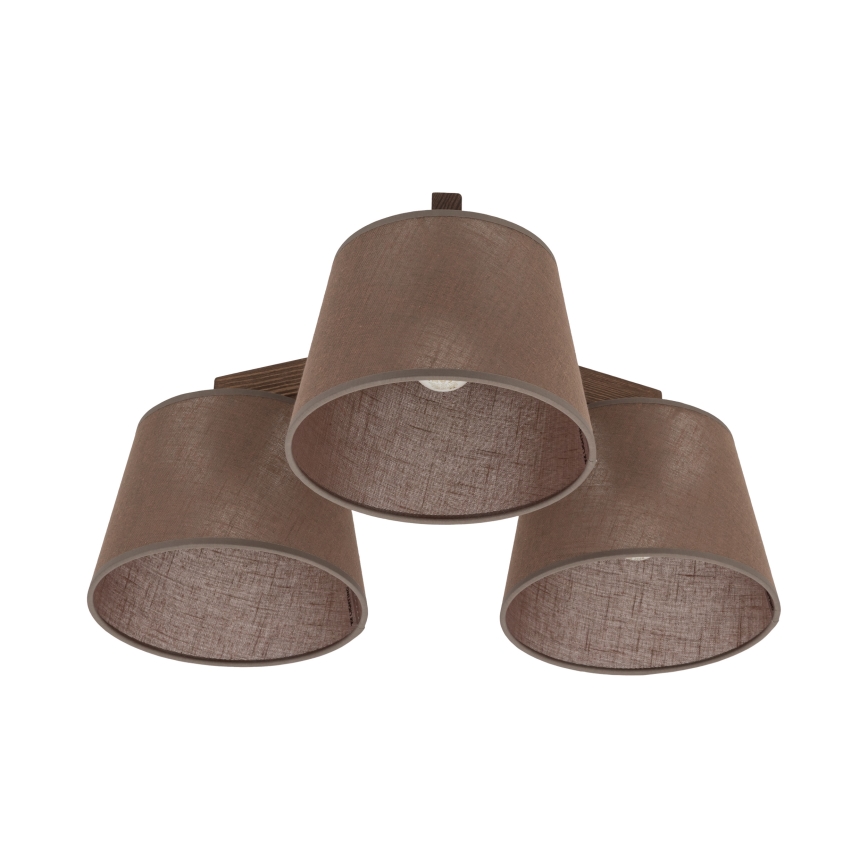 Brilagi - Přisazený lustr LATTE 3xE27/60W/230V borovice/hnědá