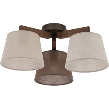 Brilagi - Přisazený lustr LATTE 3xE27/60W/230V borovice/mix