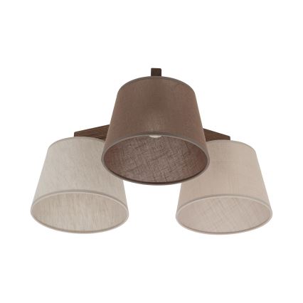 Brilagi - Přisazený lustr LATTE 3xE27/60W/230V borovice/mix