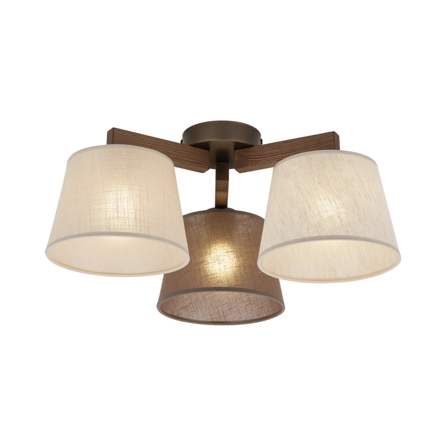 Brilagi - Přisazený lustr LATTE 3xE27/60W/230V borovice/mix