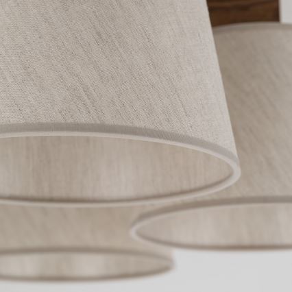 Brilagi - Přisazený lustr LATTE 5xE27/15W/230V borovice/krémová