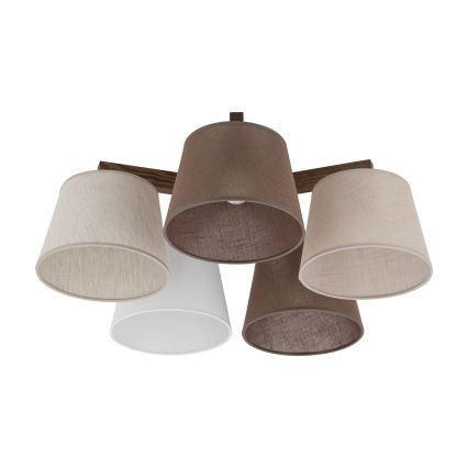 Brilagi - Přisazený lustr LATTE 5xE27/15W/230V borovice/mix