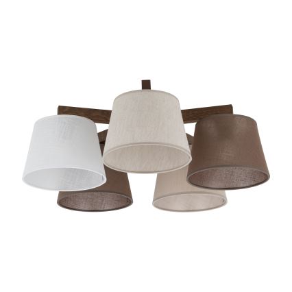 Brilagi - Přisazený lustr LATTE 5xE27/15W/230V borovice/mix