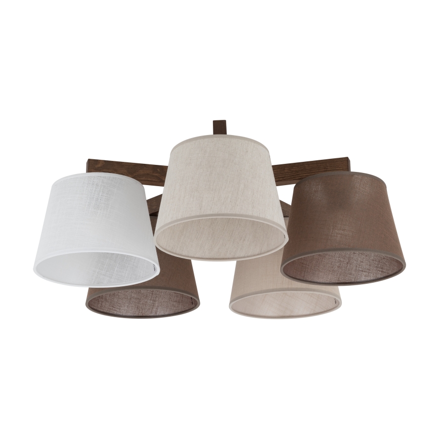 Brilagi - Přisazený lustr LATTE 5xE27/15W/230V borovice/mix