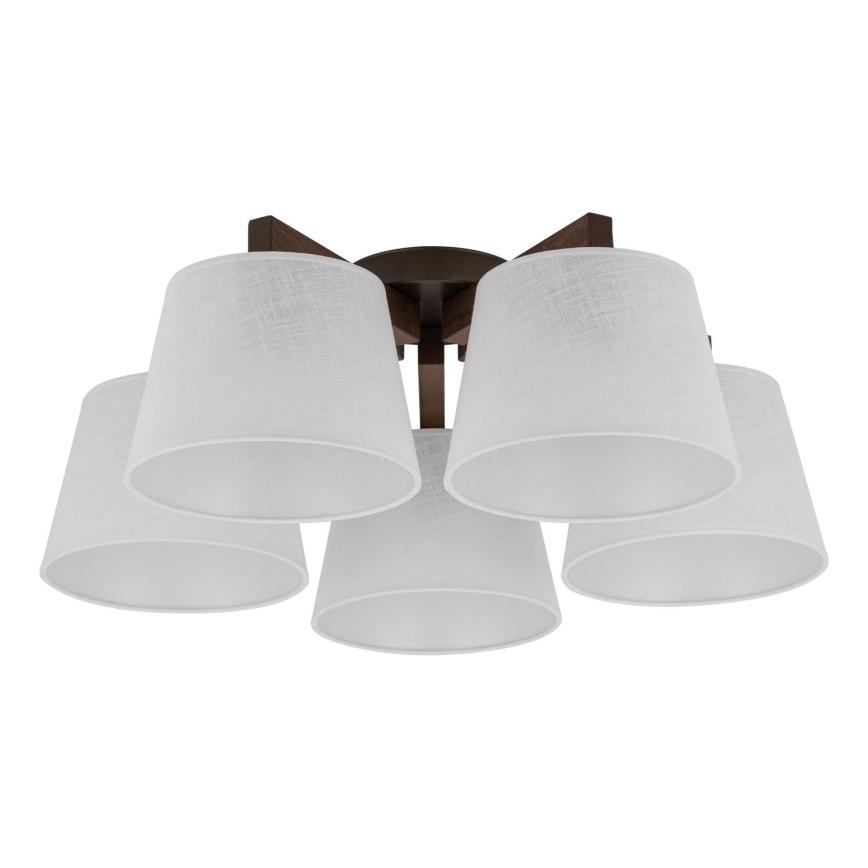 Brilagi - Přisazený lustr LATTE 5xE27/60W/230V borovice/bílá