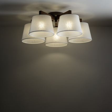 Brilagi - Přisazený lustr LATTE 5xE27/60W/230V borovice/bílá