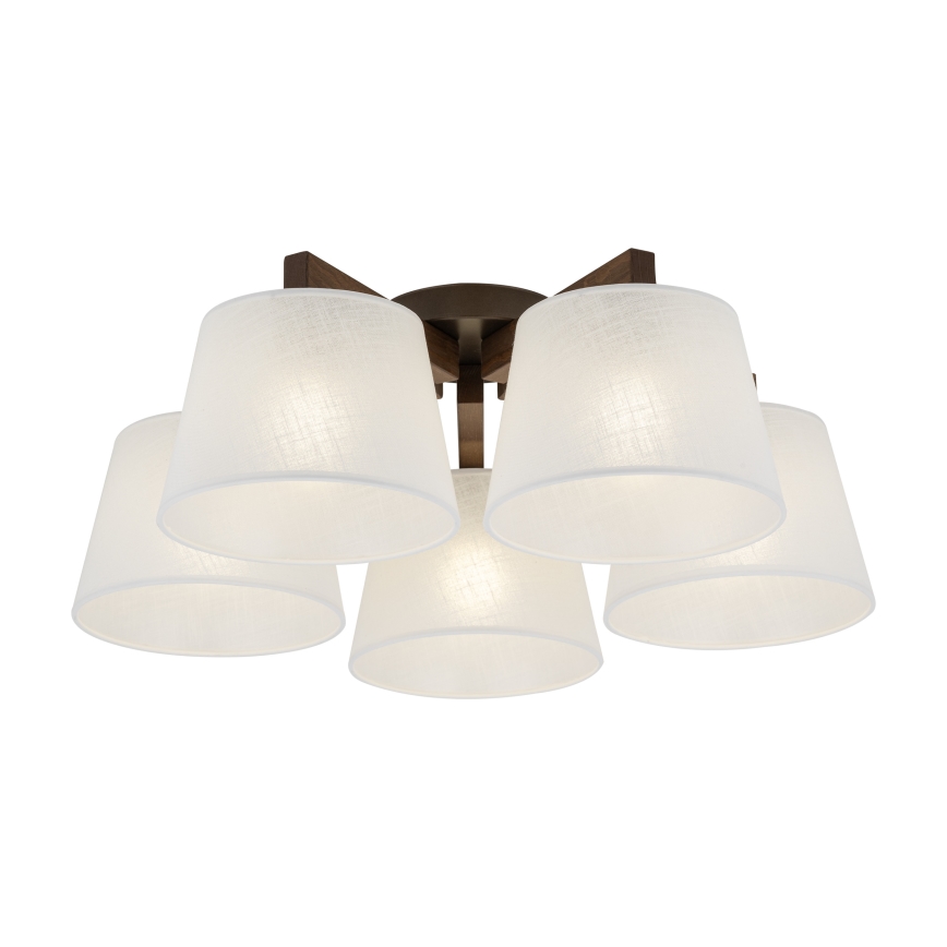 Brilagi - Přisazený lustr LATTE 5xE27/60W/230V borovice/bílá