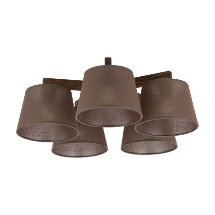 Brilagi - Přisazený lustr LATTE 5xE27/60W/230V borovice/hnědá