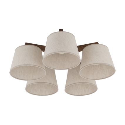 Brilagi - Přisazený lustr LATTE 5xE27/60W/230V borovice/krémová