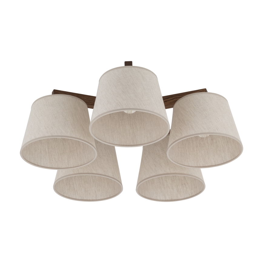 Brilagi - Přisazený lustr LATTE 5xE27/60W/230V borovice/krémová