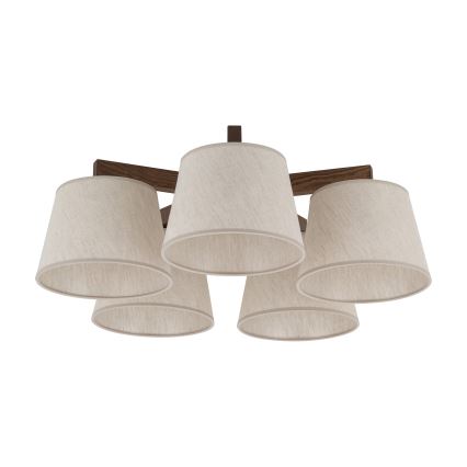 Brilagi - Přisazený lustr LATTE 5xE27/60W/230V borovice/krémová