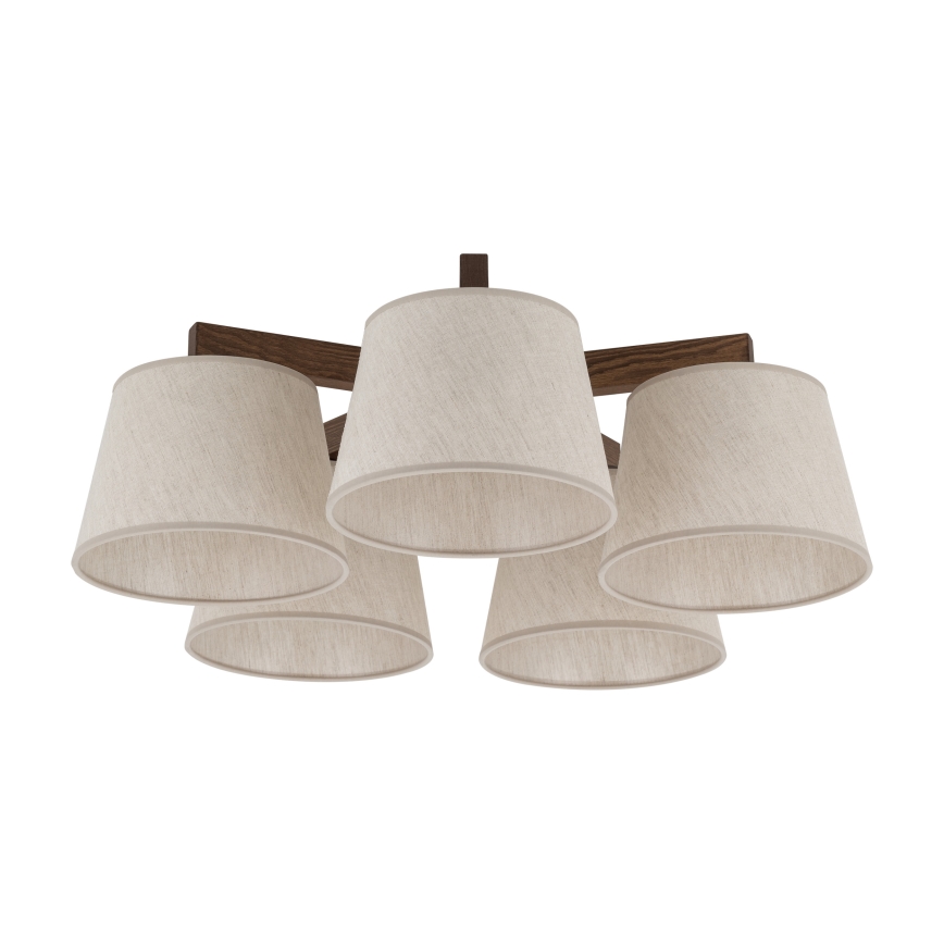 Brilagi - Přisazený lustr LATTE 5xE27/60W/230V borovice/krémová