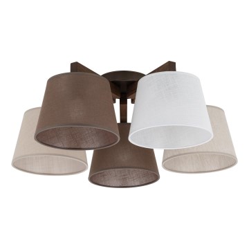 Brilagi - Přisazený lustr LATTE 5xE27/60W/230V borovice/mix