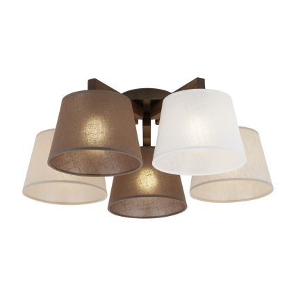 Brilagi - Přisazený lustr LATTE 5xE27/60W/230V borovice/mix